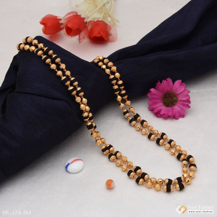 Classic Design Superior Quality Gold Plated Rudraksha Mala