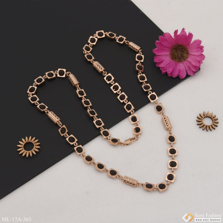 Delicate Design Amazing Rose Gold Color Rudraksha Mala