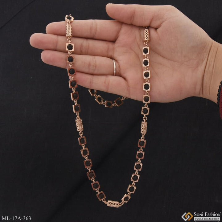 Delicate Design Amazing Rose Gold Color Rudraksha Mala