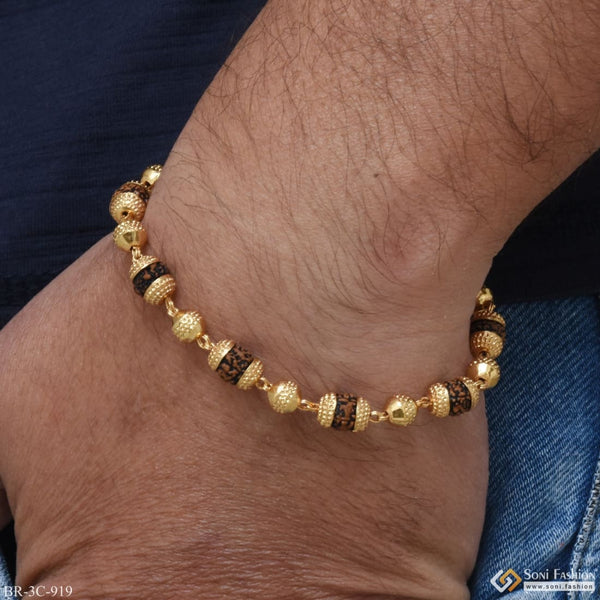 Krishna in Rectangle with Rudraksha and Diamond Gold Plated Bracelet | eBay