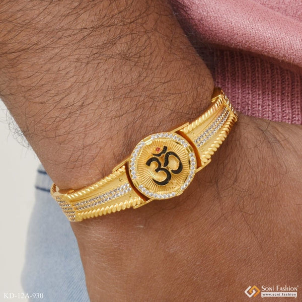 Om with diamond brilliant design premium-grade quality kada