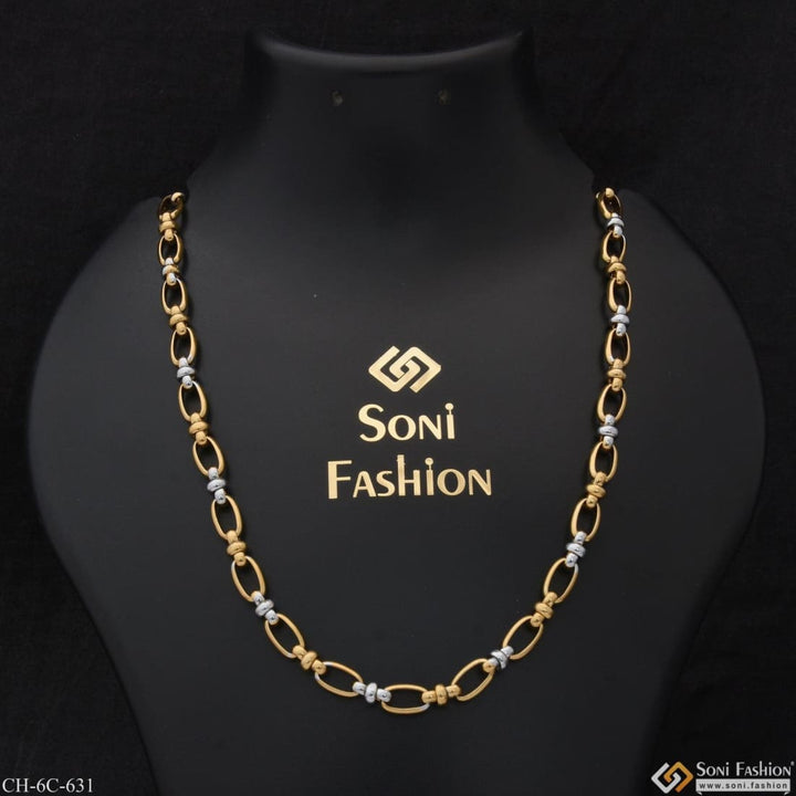 Dual color stylish design best quality stainless steel chain