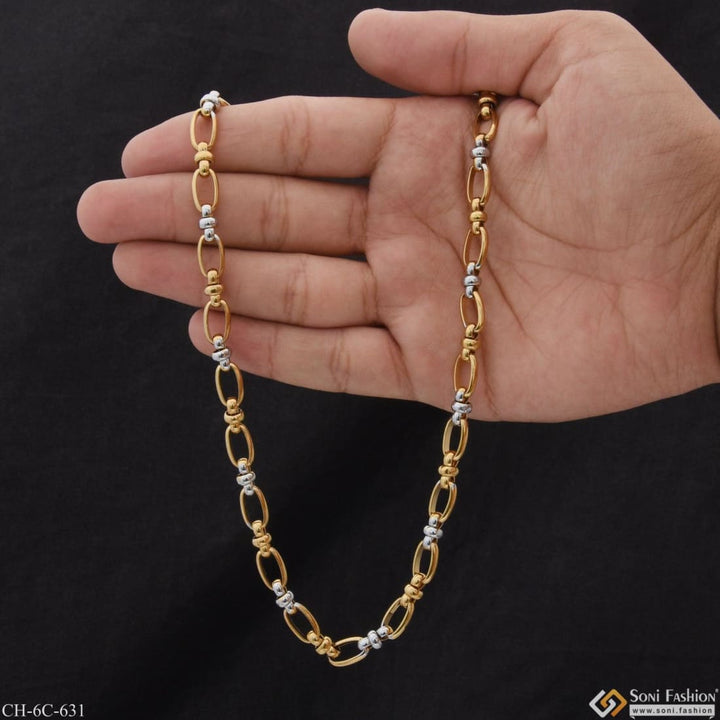 Dual color stylish design best quality stainless steel chain