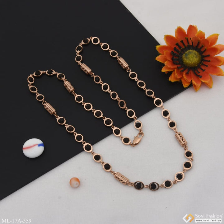 Excellent Design Amazing Rose Gold Color Rudraksha Mala For