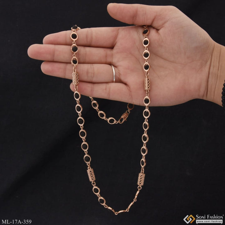 Excellent Design Amazing Rose Gold Color Rudraksha Mala For