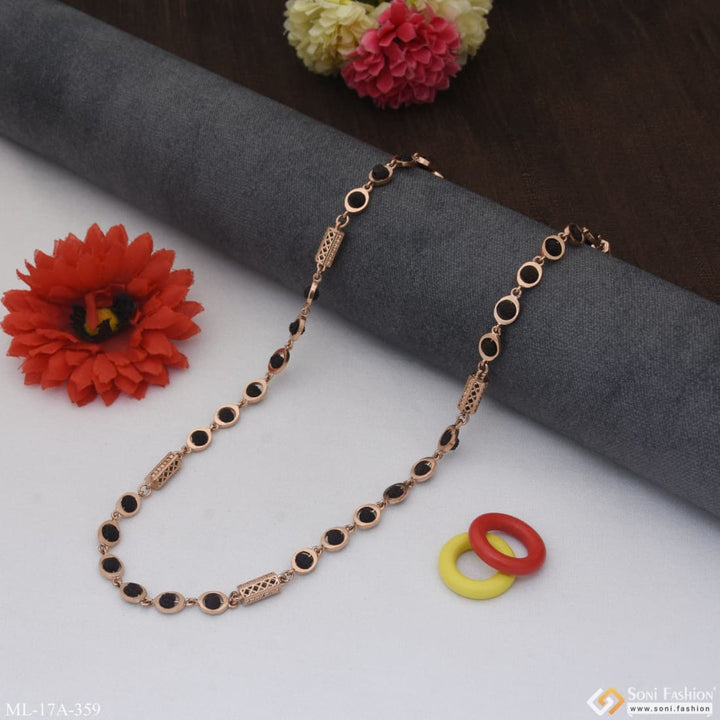 Excellent Design Amazing Rose Gold Color Rudraksha Mala For