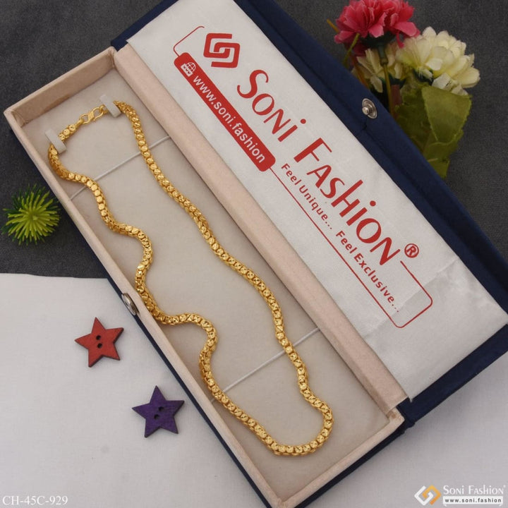 1 gram gold plated rajwadi cute design best quality chain