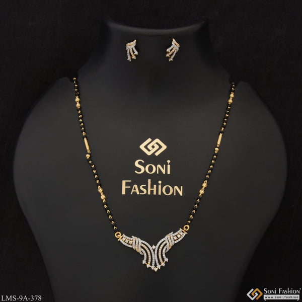 Fancy design with diamond new style gold plated mangalsutra