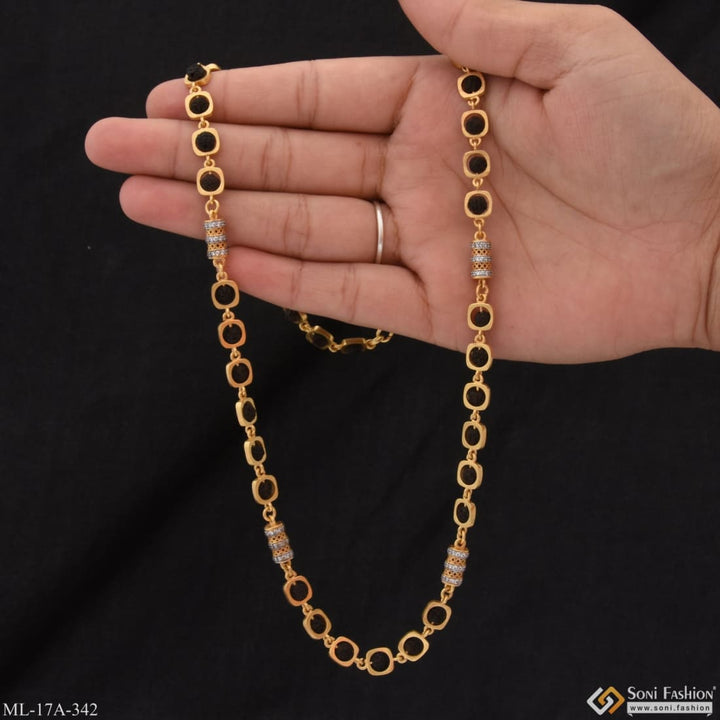 Fancy Design Extraordinary Gold Plated Rudraksha Mala For