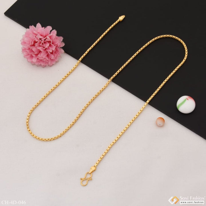 High quality gold plated chain with ball and flower design for men - Style D046