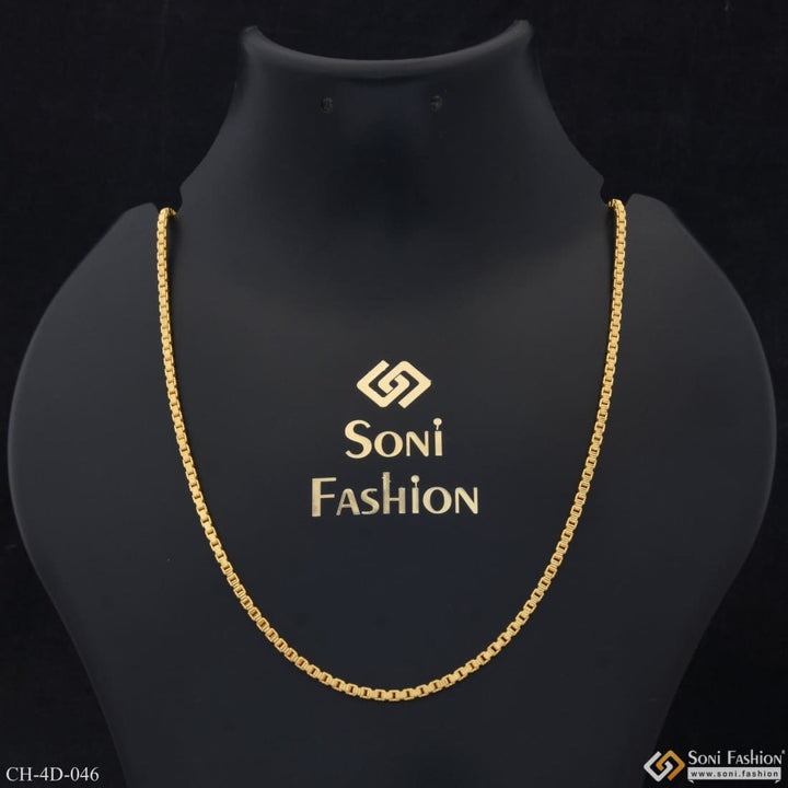 Gold plated diamond cut chain for men - high quality fashion-forward design Style D046