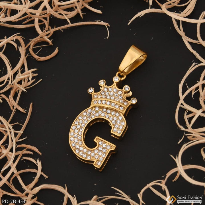 G Letter With Diamond Superior Quality Unique Design