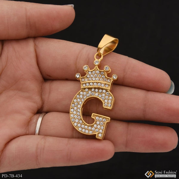 G Letter With Diamond Superior Quality Unique Design