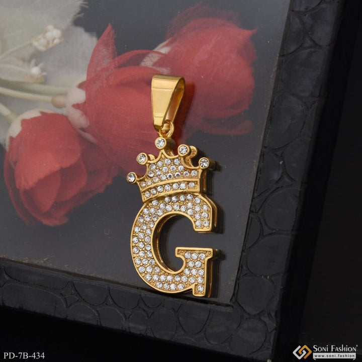 G Letter With Diamond Superior Quality Unique Design