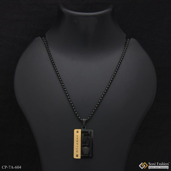 Glamorous Design Black & Golden Color Chain Pendant Combo