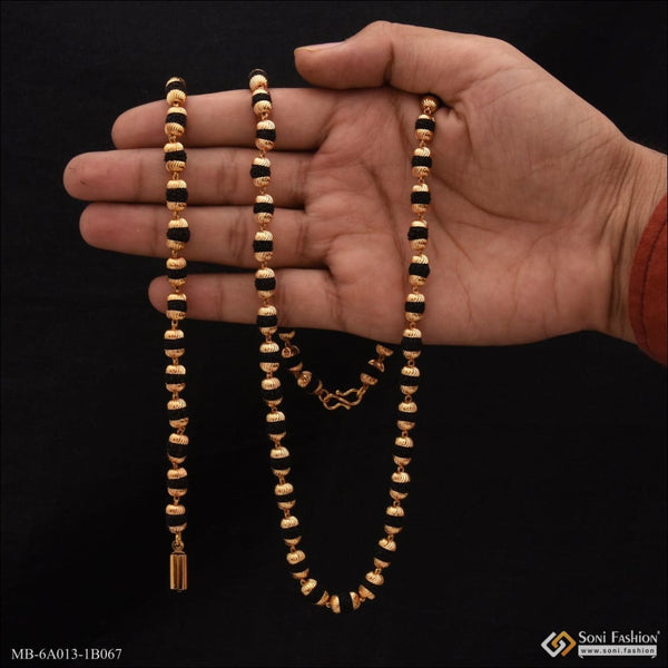 Glamorous Design Gold Plated Rudraksha Mala With Bracelet