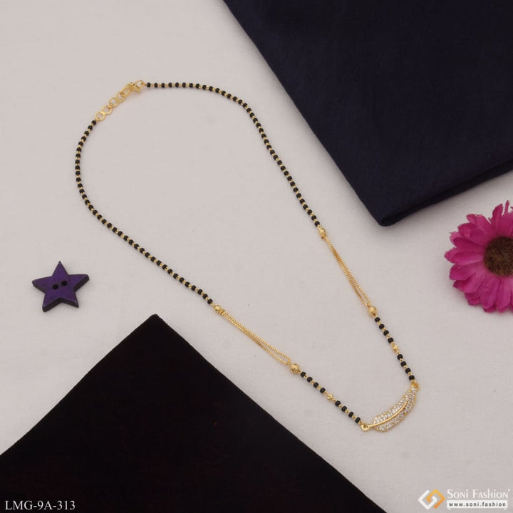 Glittering Design Latest Gold Plated Mangalsutra For Women