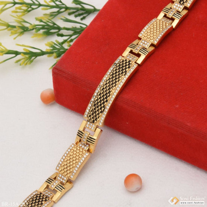 Gold plated gorgeous design bracelet with black background