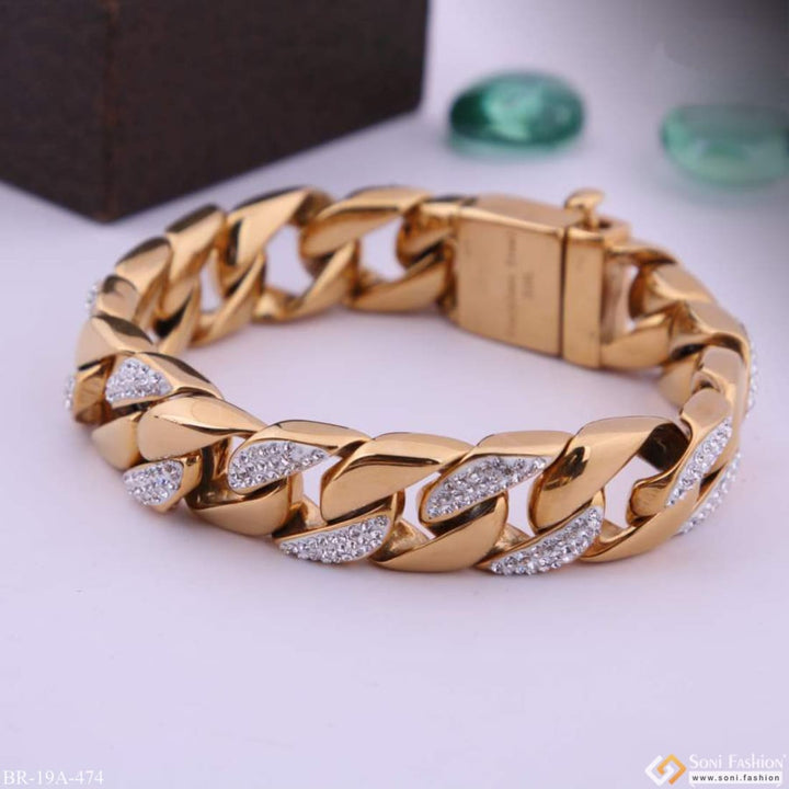 Big golden stainless steel superior quality bracelet