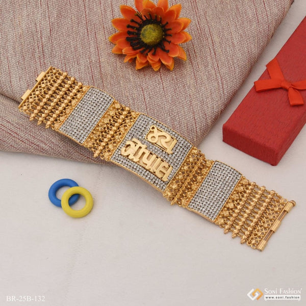 gopal diamond sophisticated design gold plated bracelet style b132 soni fashion 203 grande