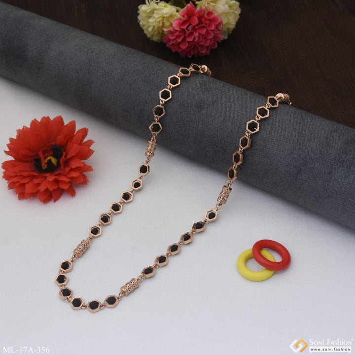 Gorgeous Design Antique Rose Gold Color Rudraksha Mala For