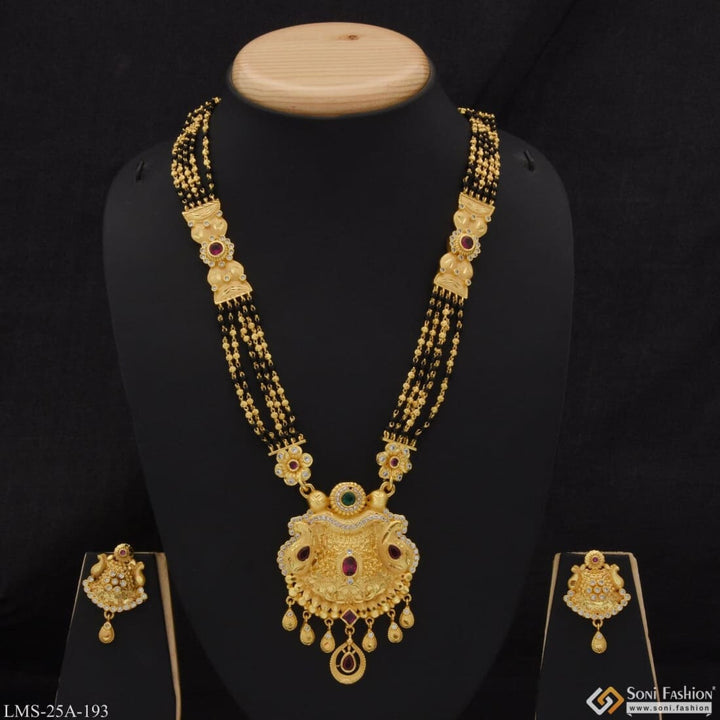 Gorgeous Design Charming Gold Plated Mangalsutra Set