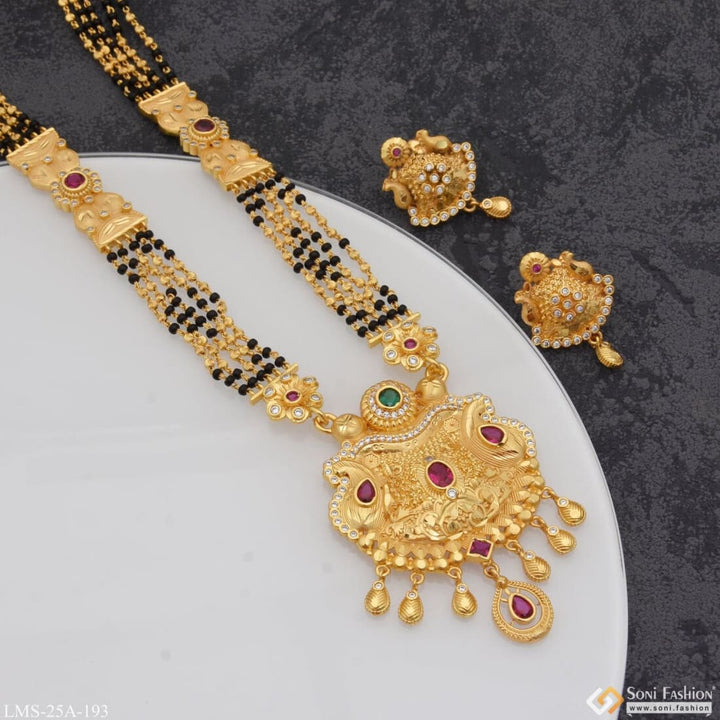 Gorgeous Design Charming Gold Plated Mangalsutra Set