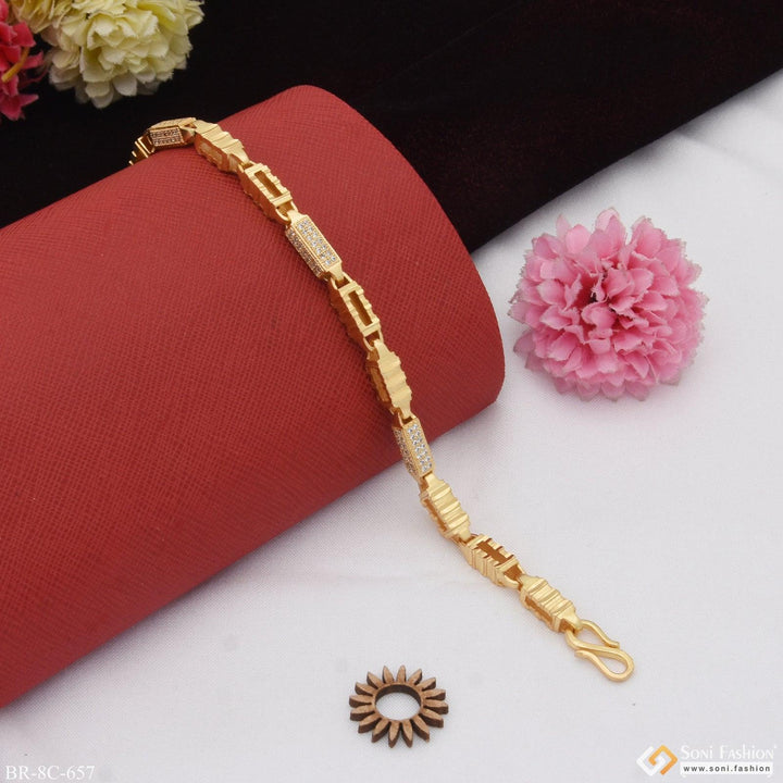 Gorgeous Design With Diamond Best Quality Gold Plated