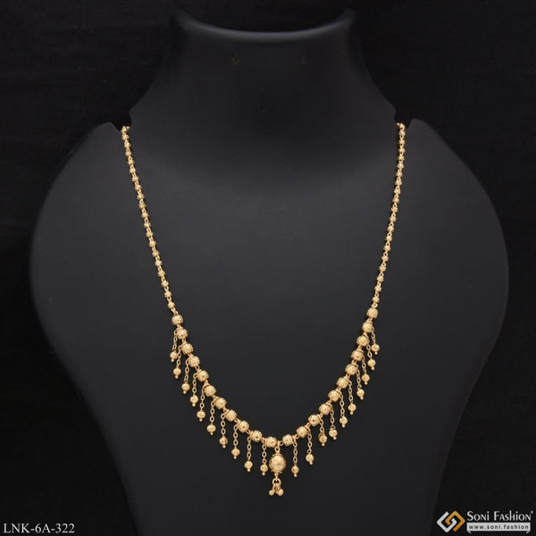 Graceful design hand-crafted gold plated necklace for ladies