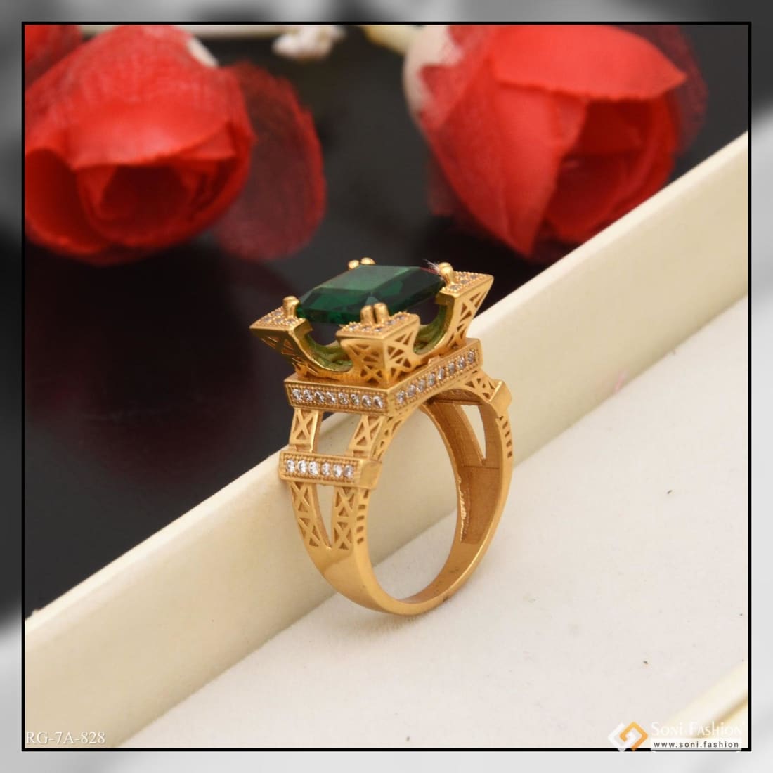 Buy CEYLONMINE Natural Emerald stone Ring Natural Panna Stone Astrological  Online at Best Prices in India - JioMart.
