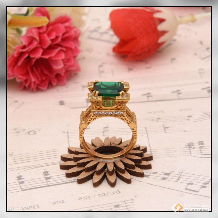 Green stone eiffel tower designer design best quality gold