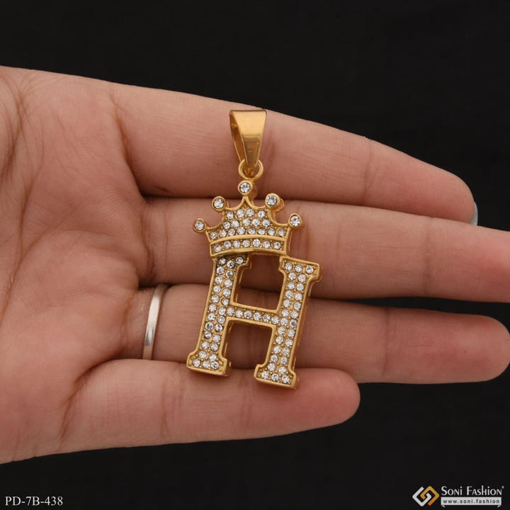 H Letter With Diamond Best Quality Attractive Design