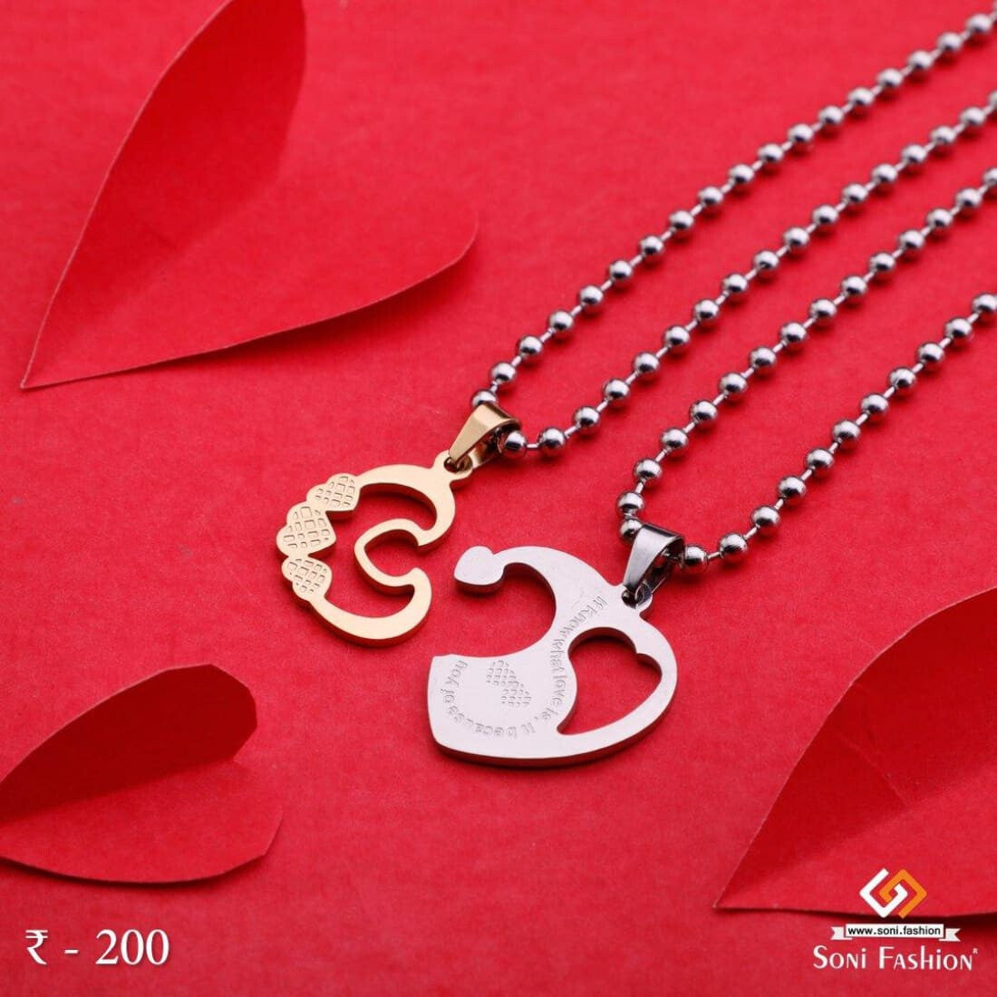 Amazon.com: Day Valentine's Clavicle Love Chain Necklace Couple Gift  Girlfriend Stitching Necklaces Laye (Rose Gold, One Size) : Clothing, Shoes  & Jewelry