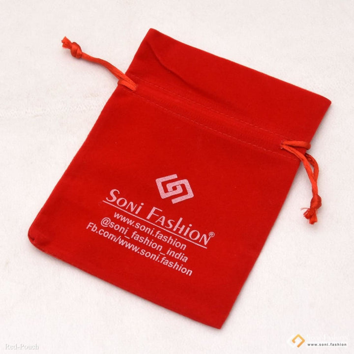 Imported Red Velvet Jewellery Pouch - jewellery box