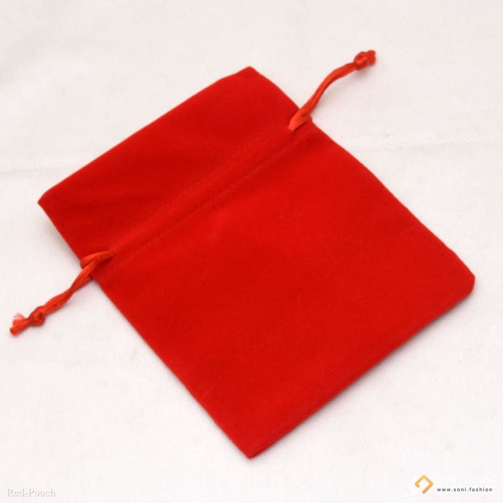 Imported Red Velvet Jewellery Pouch - jewellery box