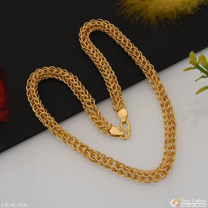 C Into c Decorative Design Best Quality Gold Plated Chain