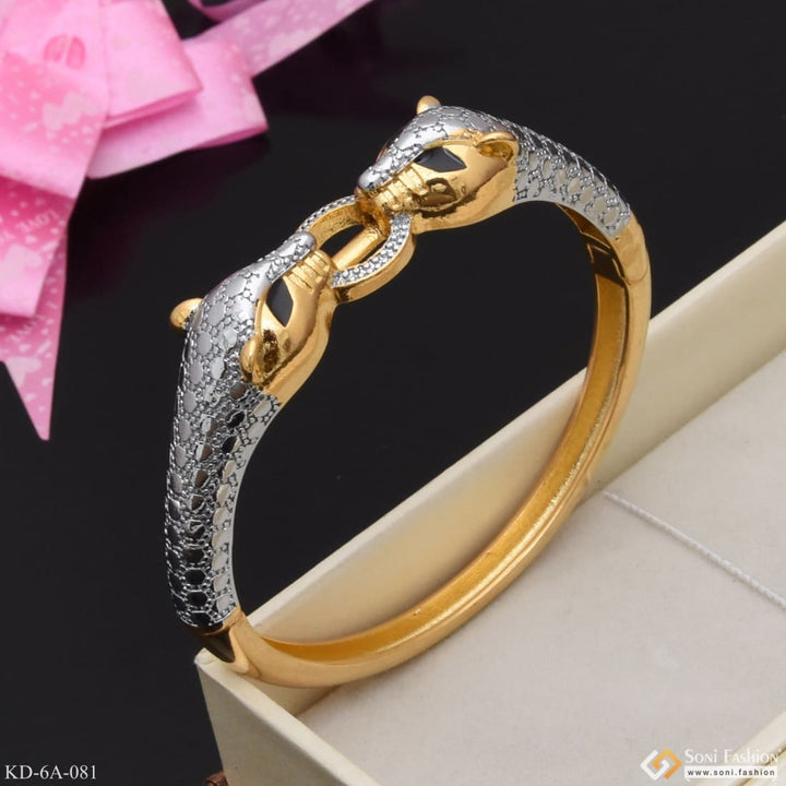 Jaguar dual face bracelet kada best quality golden & silver