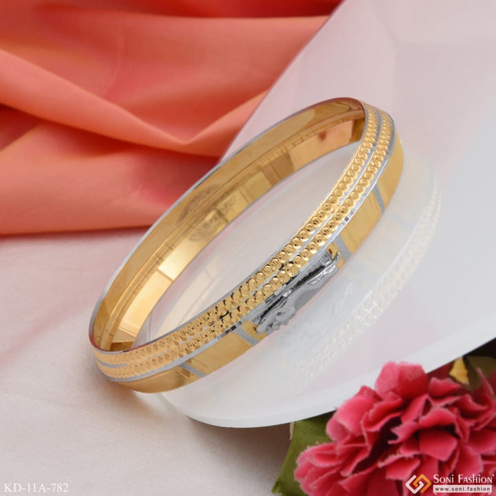 Jaguar sophisticated design golden & silver color kada for