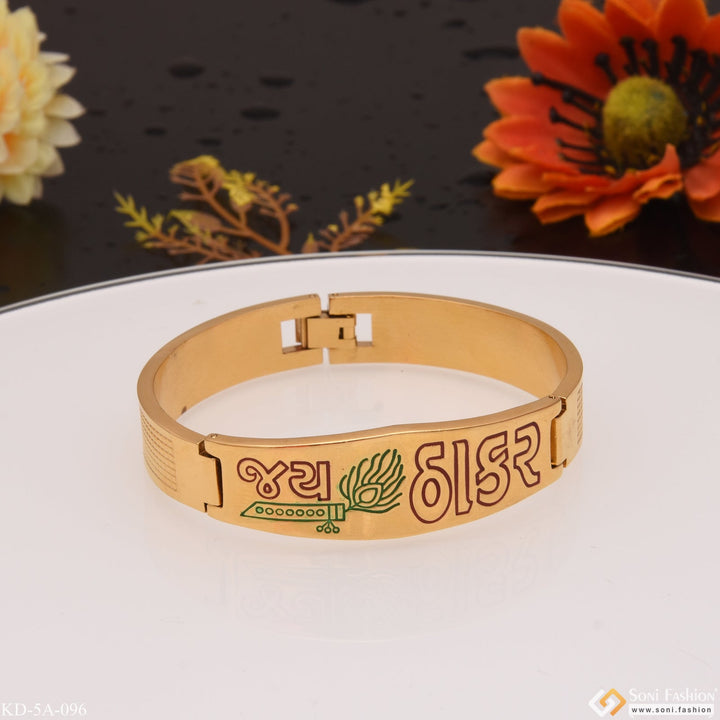 Jay-thakar Bracelet Kada Casual Design Gold Plated For Men