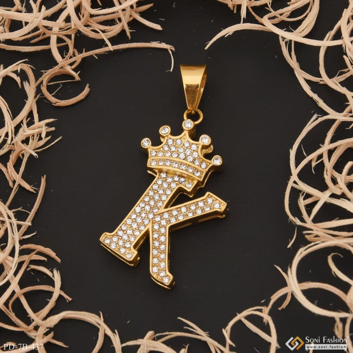 K Letter With Diamond Casual Design Premium-grade Quality