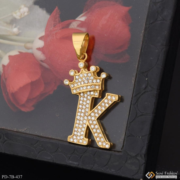 K Letter With Diamond Casual Design Premium-grade Quality