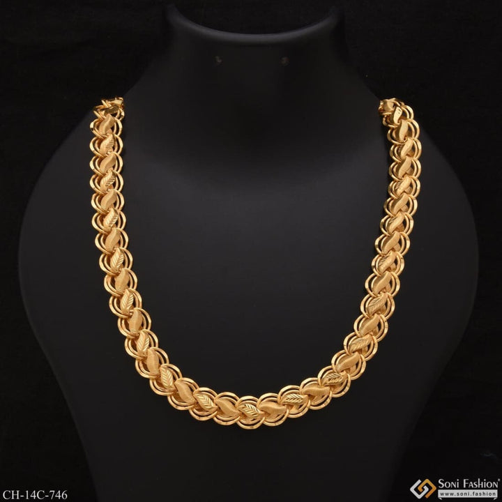 Kohli Superior Quality Sparkling Design Gold Plated Chain