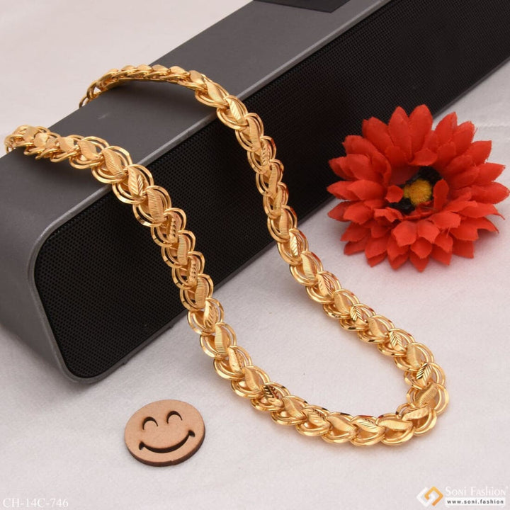 Kohli Superior Quality Sparkling Design Gold Plated Chain