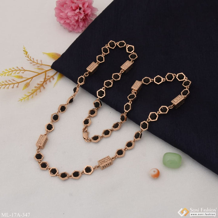 Latest Design Artisanal Rose Gold Color Rudraksha Mala For