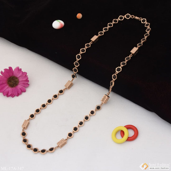 Latest Design Artisanal Rose Gold Color Rudraksha Mala For