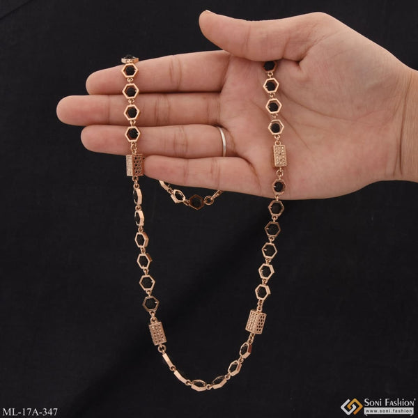 Latest Design Artisanal Rose Gold Color Rudraksha Mala For