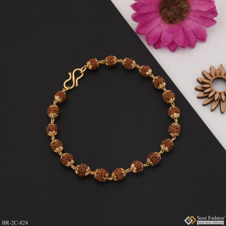 Latest Design High-quality Gold Plated Rudraksha Bracelet