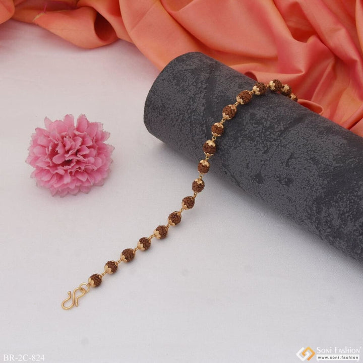 Latest Design High-quality Gold Plated Rudraksha Bracelet