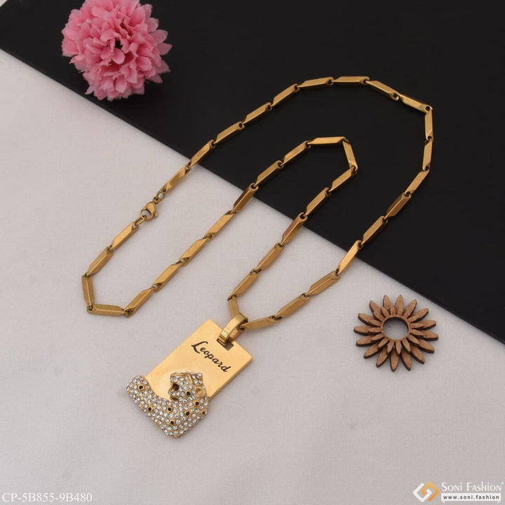 Leopard Fashionable Design Gold Plated Chain Pendant Combo