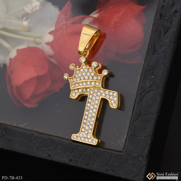 T Letter With Diamond Classic Design Superior Quality